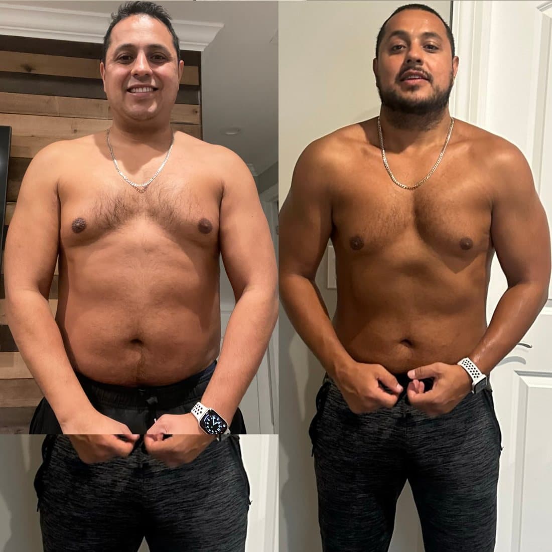 Andres, before and after