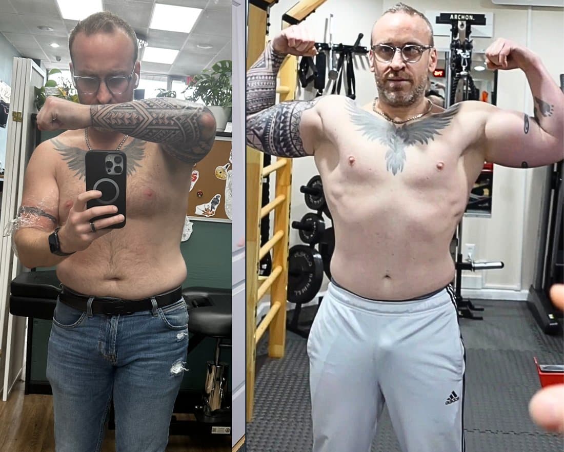 Steve, before and after